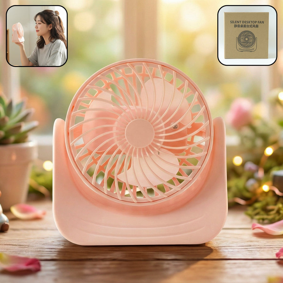 Silent Rechargeable Mini Desk Fan