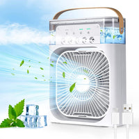 Portable Air Cooler Fan with 7-Color LED Light