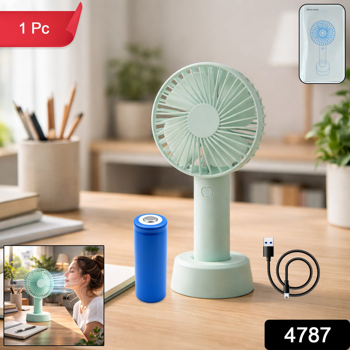 Lightweight Rechargeable Handheld Fan