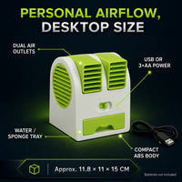 Dual Bladeless Mini Air Conditioner with Fragrance