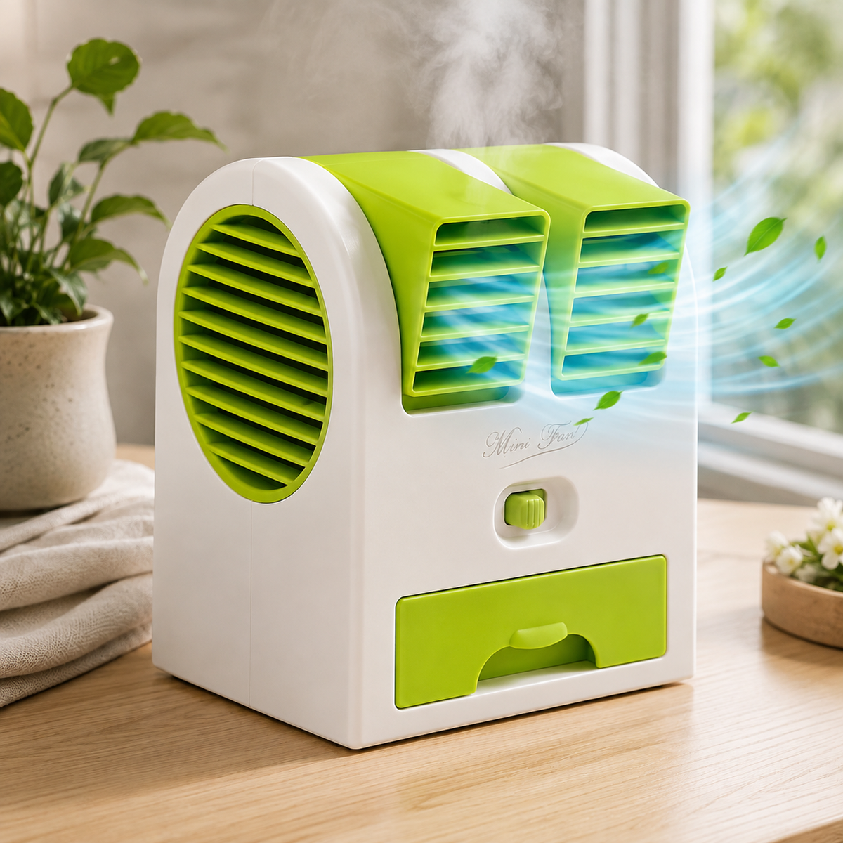 Dual Bladeless Mini Air Conditioner with Fragrance