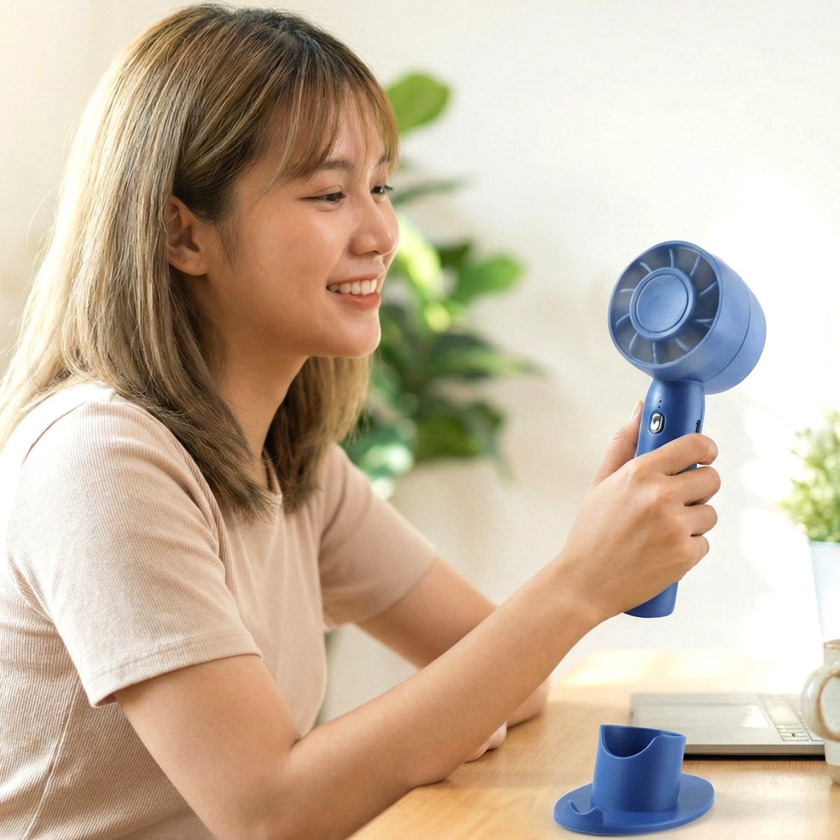 Rechargeable Mini Handheld Fan with Stand