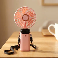 Rechargeable Handheld Fan with Digital Display