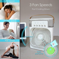 Portable Air Cooler Fan with 7-Color LED Light