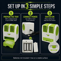 Dual Bladeless Mini Air Conditioner with Fragrance