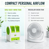 Dual Bladeless Mini Air Conditioner with Fragrance