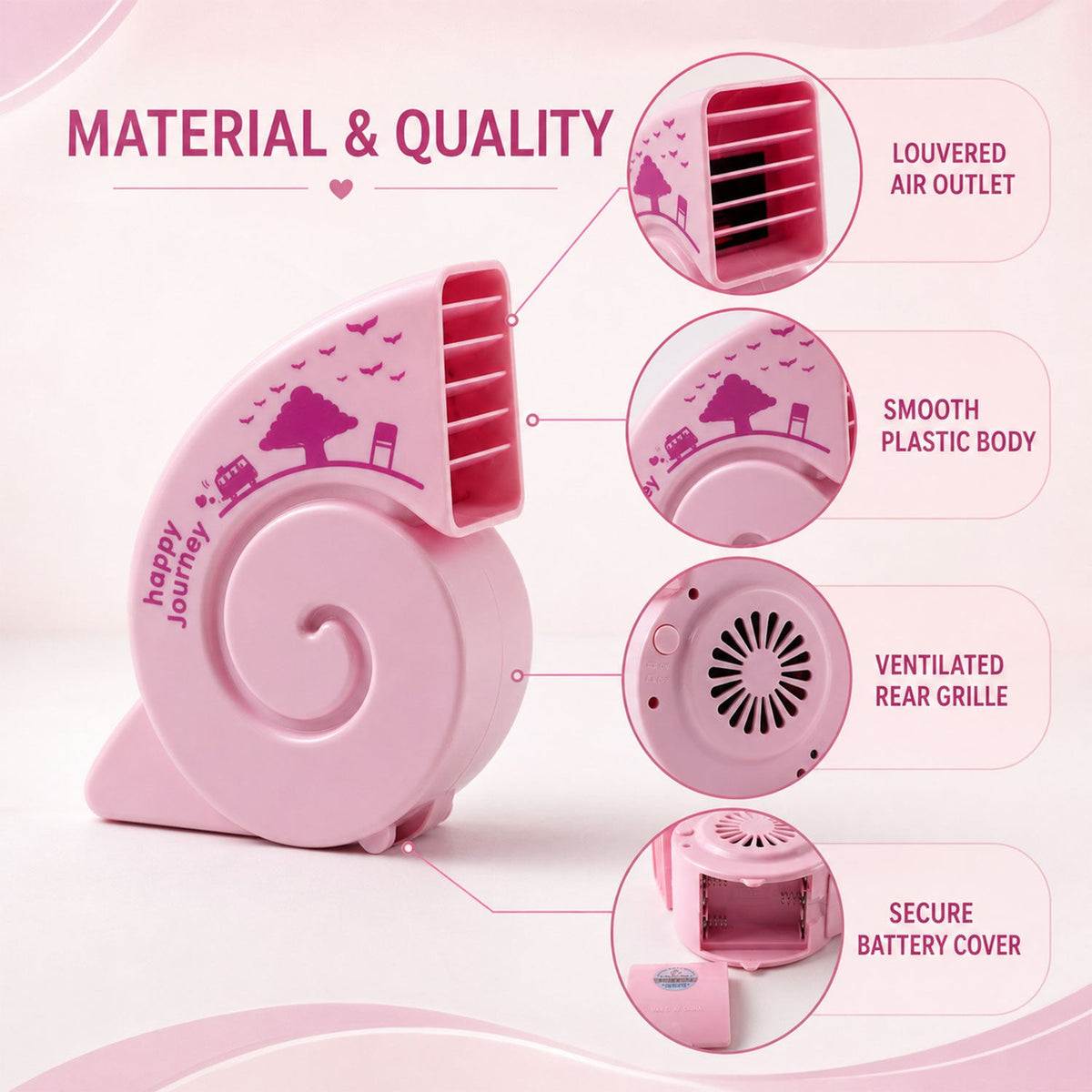 Bright Color Mini USB Desk Fan