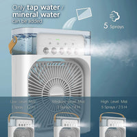 Portable Air Cooler Fan with 7-Color LED Light