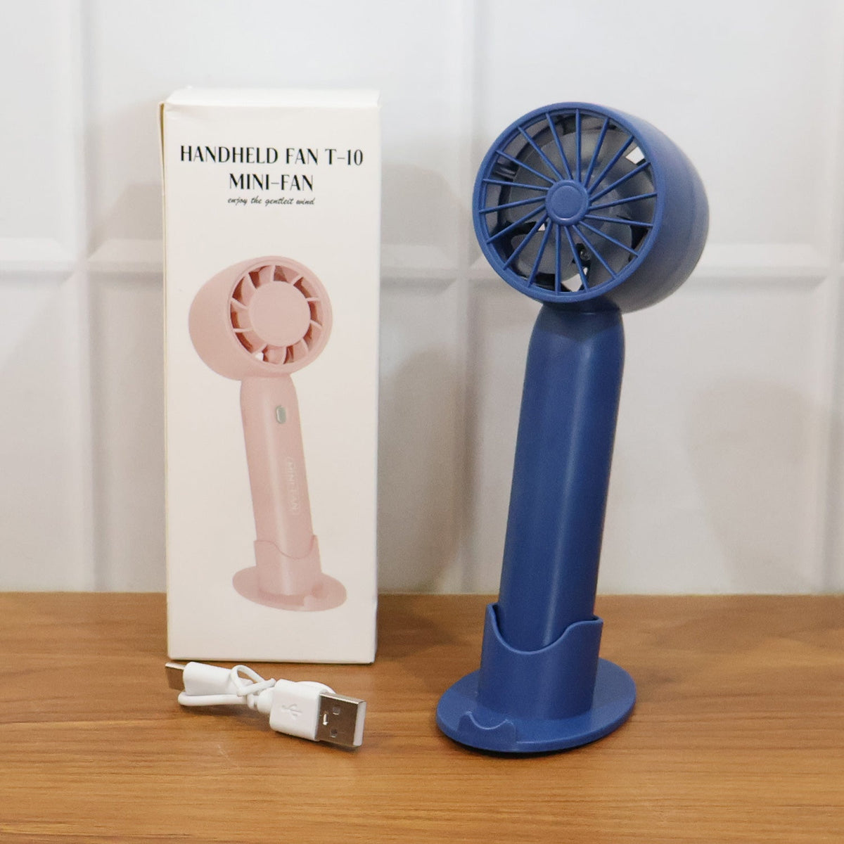 Rechargeable Mini Handheld Fan with Stand