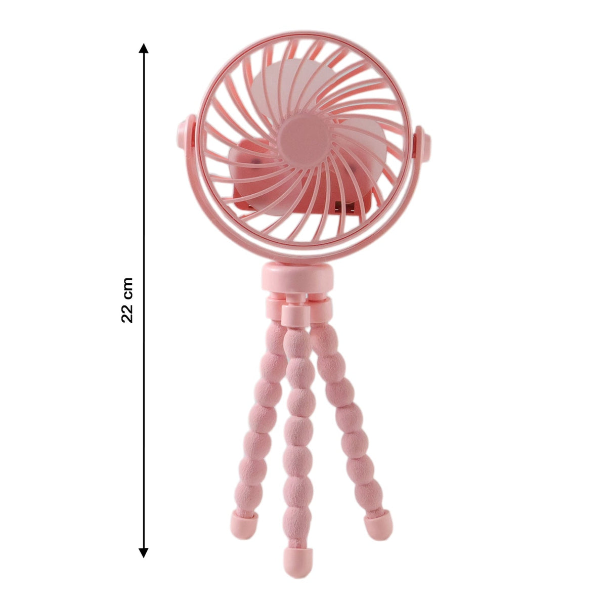Rechargeable LED Fan with Flexible Tripod