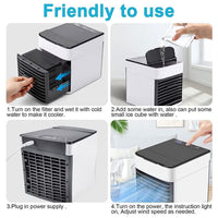 Mini Portable Air Cooler with LED