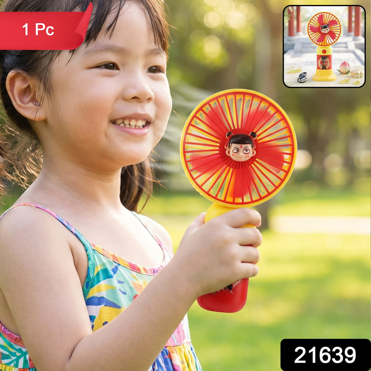 Mini Handheld Fan with Desktop Stand