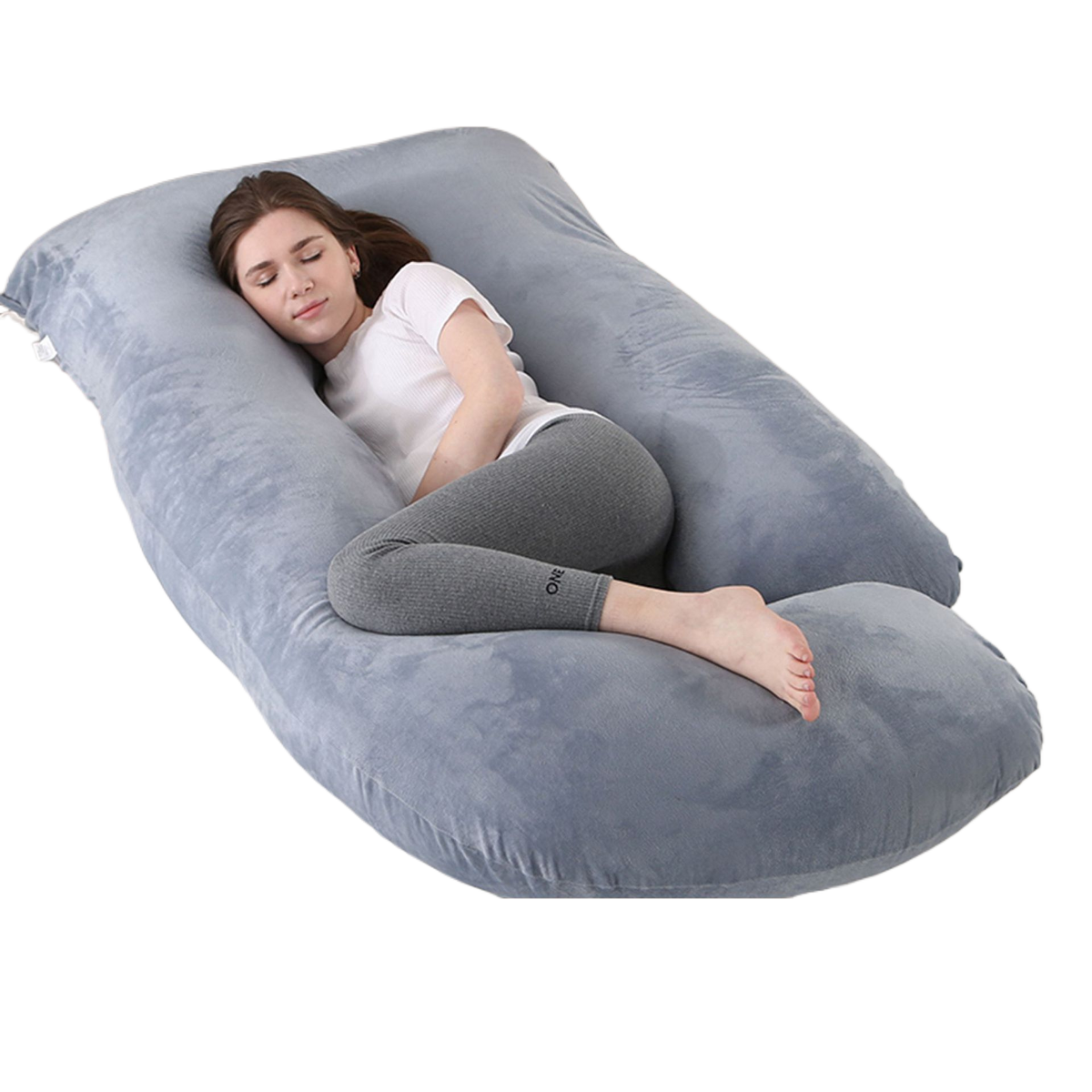 Ergonomic J-Shaped Maternity Pillow