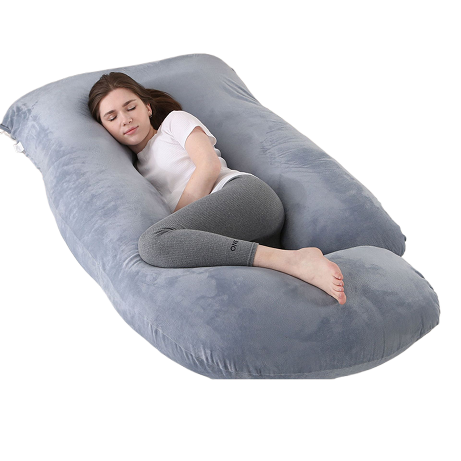 Ergonomic J-Shaped Maternity Pillow
