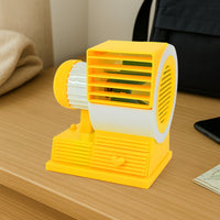 Mini Dual-Blade USB Table Fan with Fragrance Tray