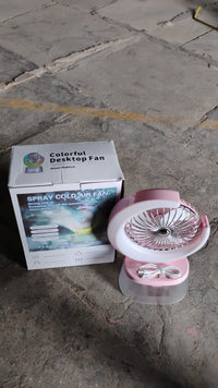 3-in-1 Portable Humidifying Fan with LED