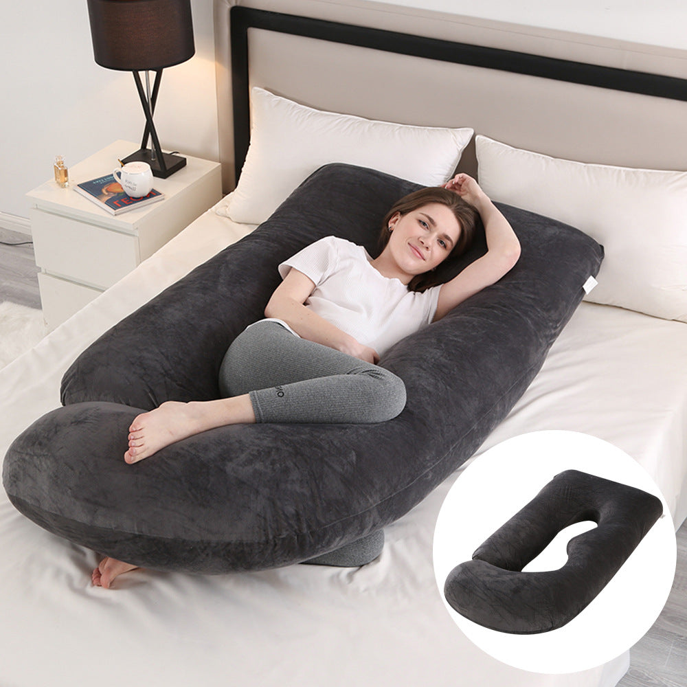Ergonomic J-Shaped Maternity Pillow