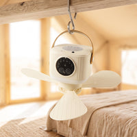3-in-1 Rechargeable Camping Fan with LED Light