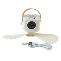 3-in-1 Rechargeable Camping Fan with LED Light