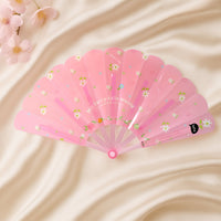 Floral Print Folding Hand Fan for Women