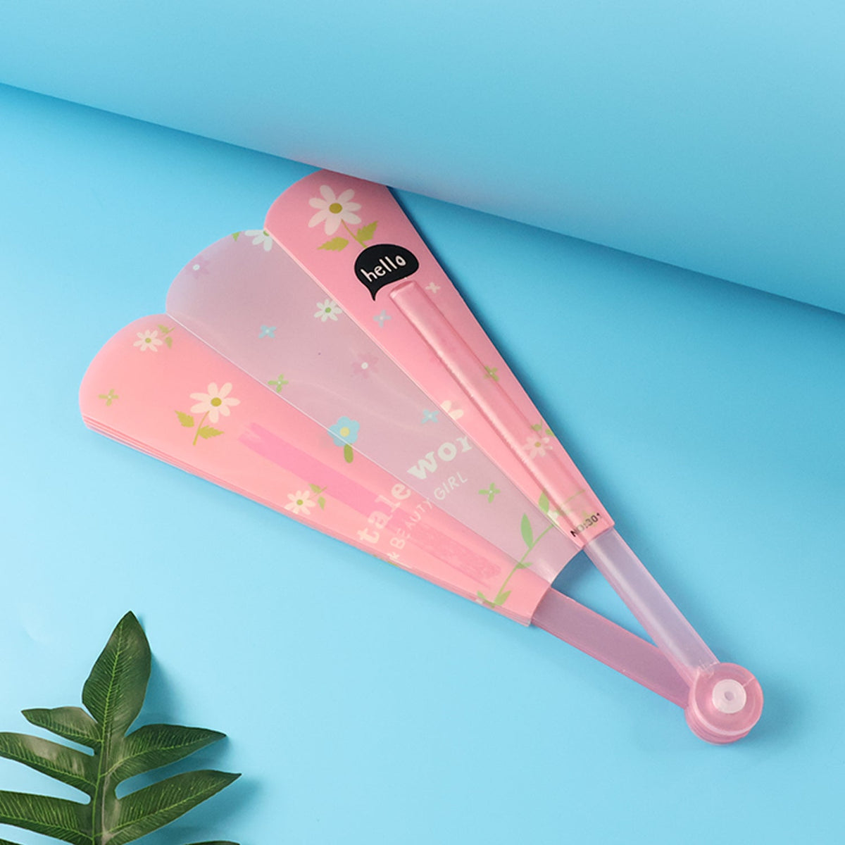 Floral Print Folding Hand Fan for Women