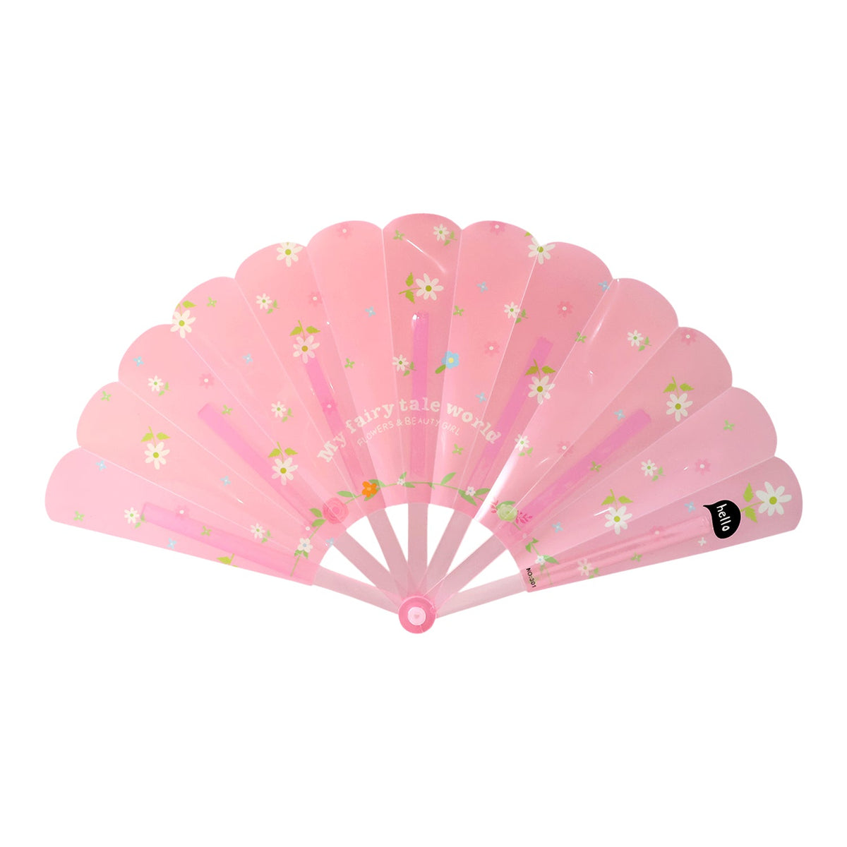 Floral Print Folding Hand Fan for Women