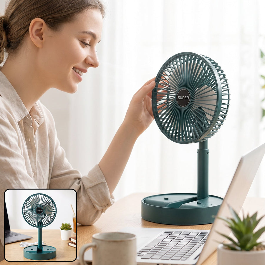 Adjustable Height USB Desk Fan