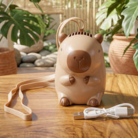 Rechargeable Mini Bear Fan with Neck Strap