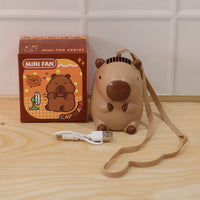 Rechargeable Mini Bear Fan with Neck Strap