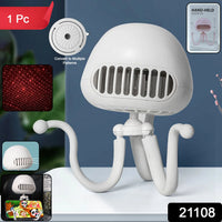 Handheld Fan with LED Star Projector