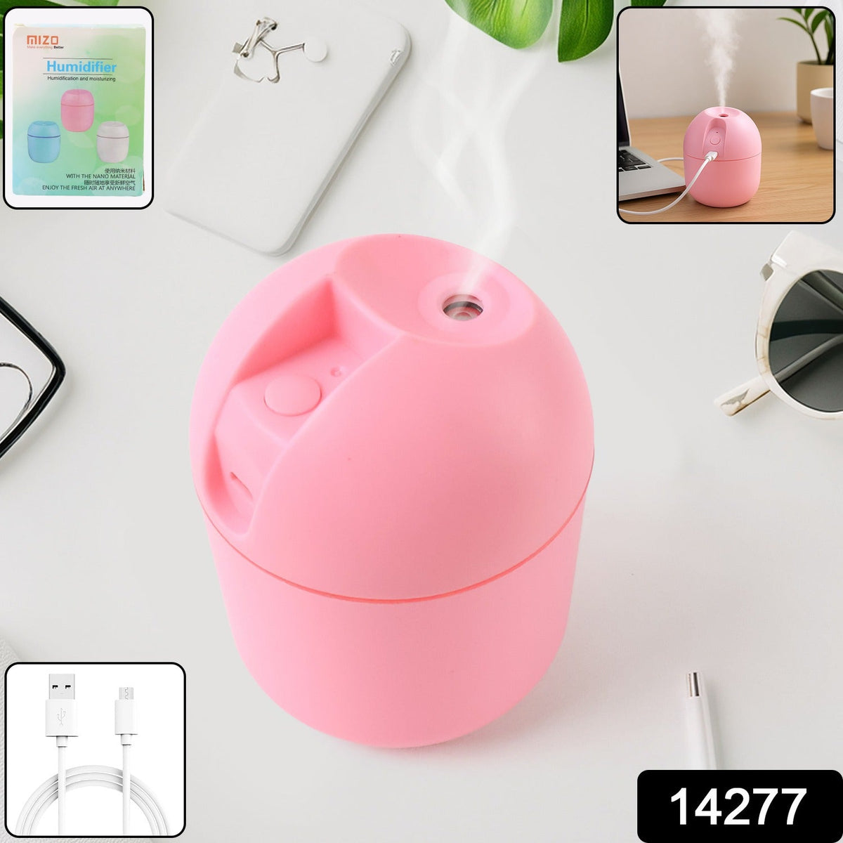 USB Mini Air Humidifier with LED Night Light