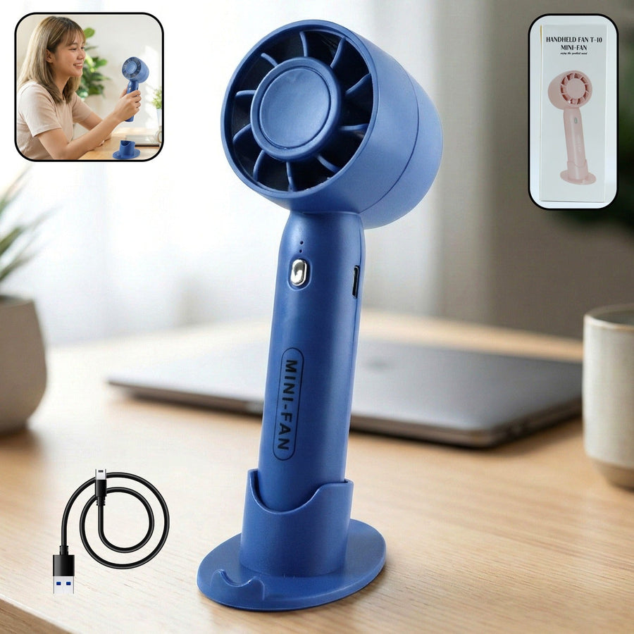 Rechargeable Mini Handheld Fan with Stand
