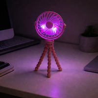 Rechargeable LED Fan with Flexible Tripod