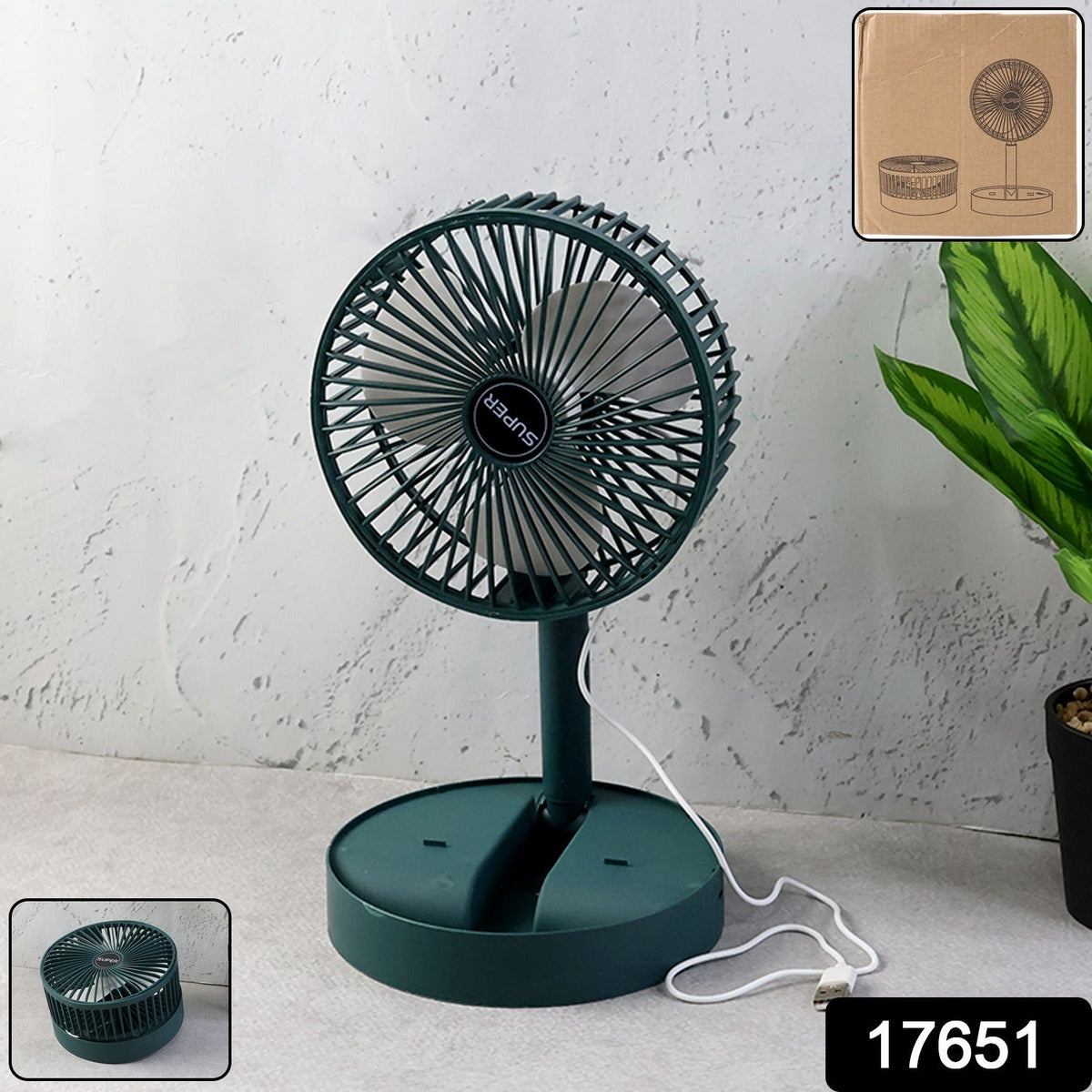 Telescopic Foldable Mini USB Desk Fan