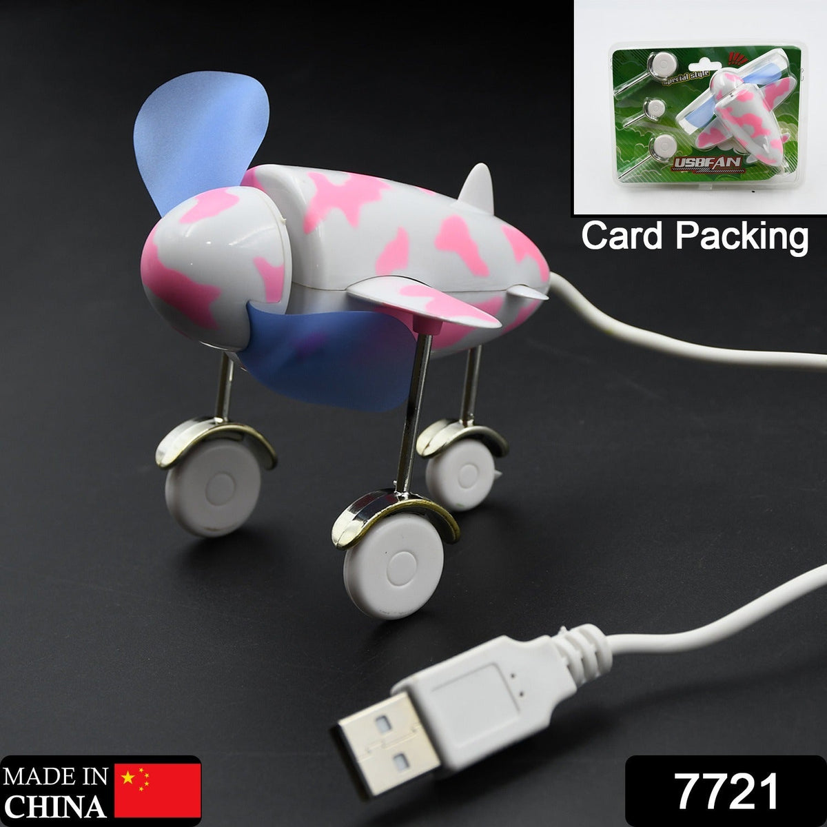 USB Airplane-Shaped Desk Fan